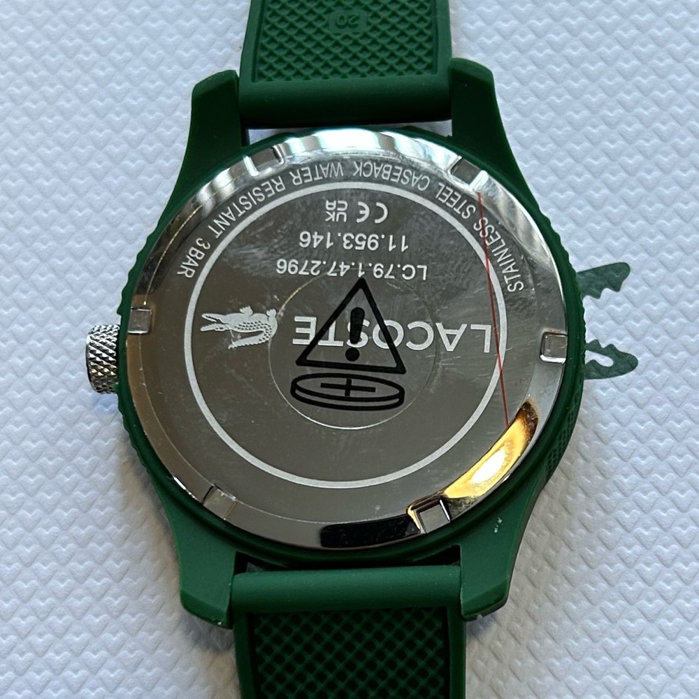Lacoste Watch 43mm Green Face & Green Silicone Band - Picture 3 of 7